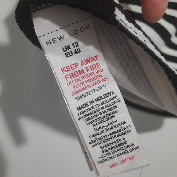 Striped "New Look" top Size 10 US - Picture 3 of 3